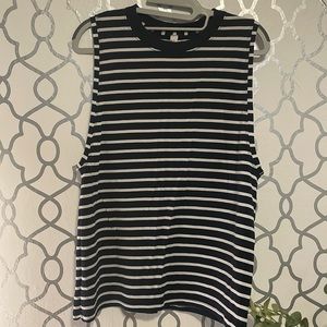 Lululemon Navy Striped Tank